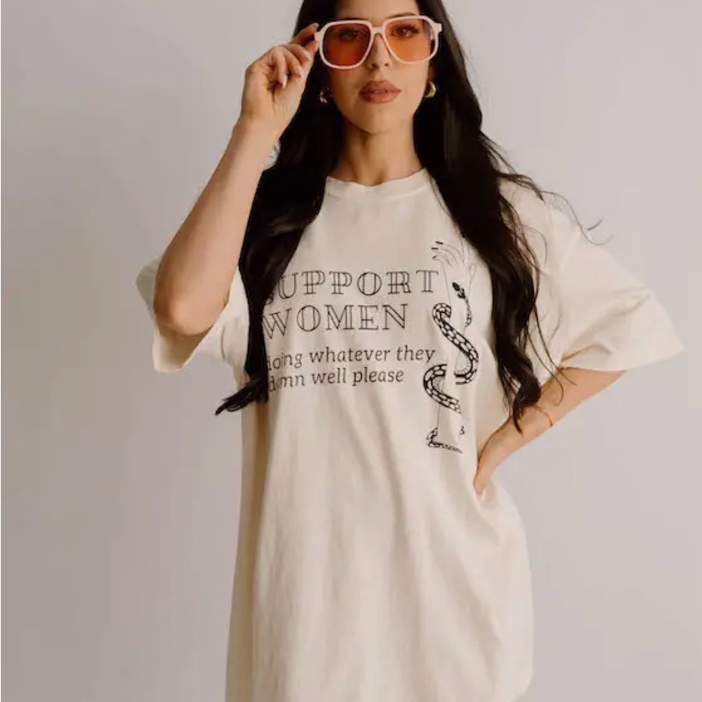 Women's New Cream Graphic Tee